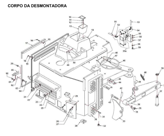Corpo da Desmontadora