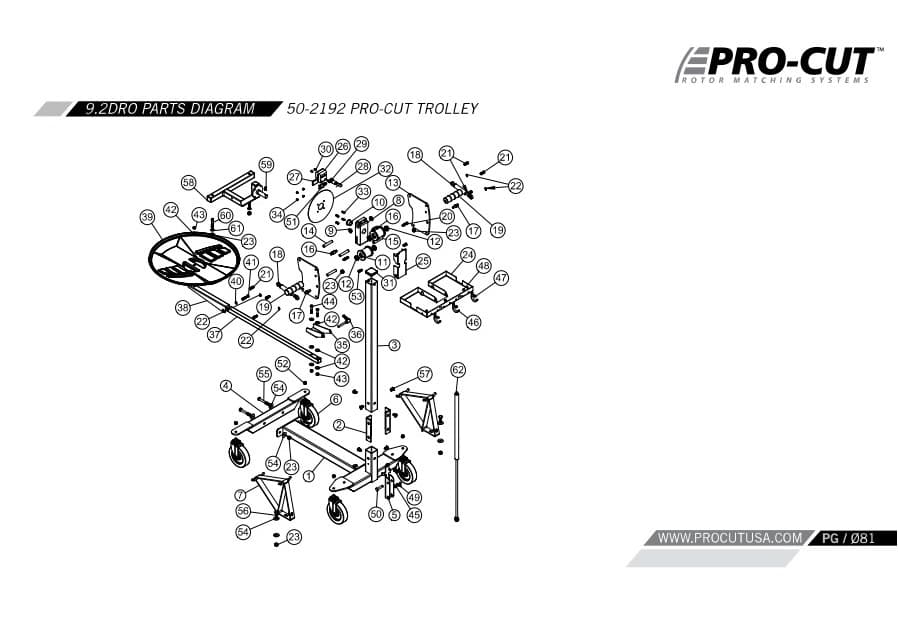 50-2192 pro-cut trolley